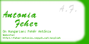 antonia feher business card