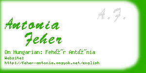 antonia feher business card